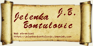 Jelenka Bontulović vizit kartica